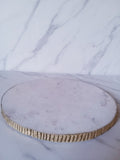 Plateau marbre contour Gold
