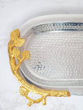 Plateau martelé Silver/Gold