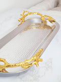 Plateau martelé Silver/Gold