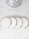 4 Dessous de verre Marbre Silver