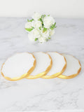 4 Dessous de verre Marbre Gold