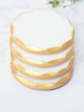 4 Dessous de verre Marbre Gold