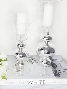 Set 2 bougeoirs Chrome