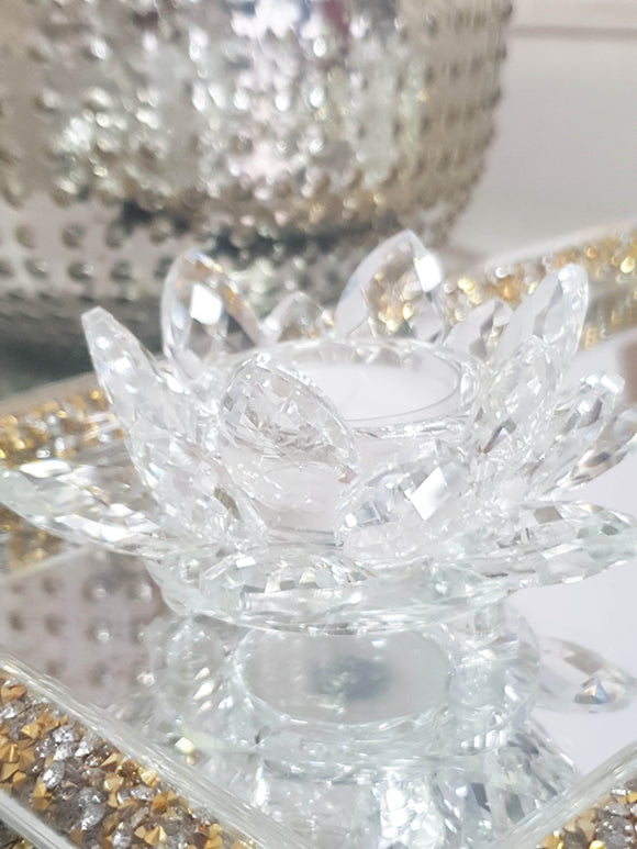 Bougeoir Lotus Cristal