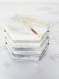 4 Dessous de verre Marbre Hexa