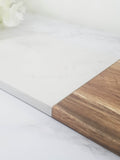 Planche rectangle Marbre & Acacia