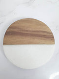 4 Dessous de verre Marbre/Acacia