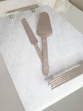 Set couteau et pelle à gâteau Mosaïque Silver