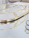 Plateau miroir Luxe Feuille