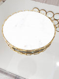 Plateau marbre Chaine Gold