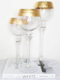 Set de 3 bougeoirs Gold