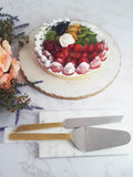 Plateau Rond Marbre Gold