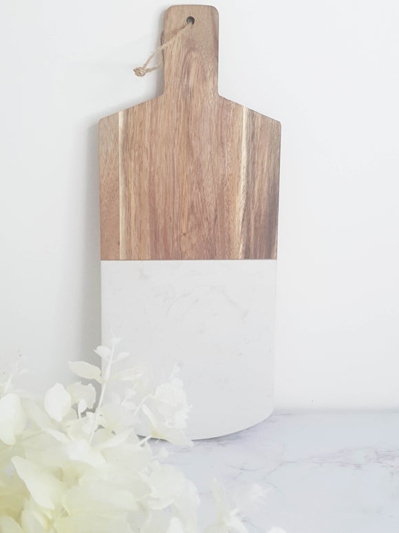 Planche rectangle Marbre & Acacia