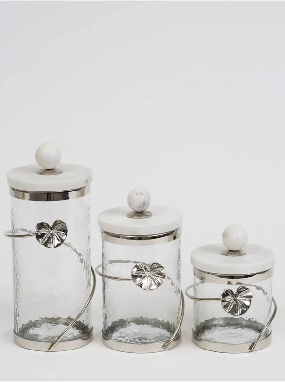 PRECOMMANDE Pot Marbre Fleur Silver