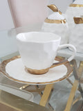 Service à café Porcelaine White & Gold ( 15 pièces )