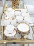 Service à café Porcelaine White & Gold ( 15 pièces )