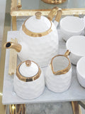 Service à café Porcelaine White & Gold ( 15 pièces )